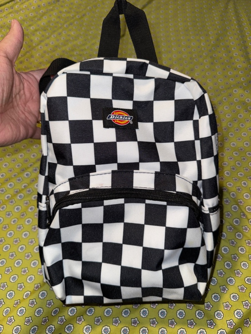 Dickies Black and White Checkerboard Mini Backpack